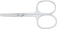 Erbe Nagelschere, aufgebogen, glatt, vernickelt - Babyschere, stumpfe Spitze