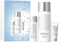 Sensai Silky Purifying Peeling Powder Set = Silk Peeling Powder 40 g + Cleansing Oil 30 ml + Silky Purifying Cleansing Cream 8 ml